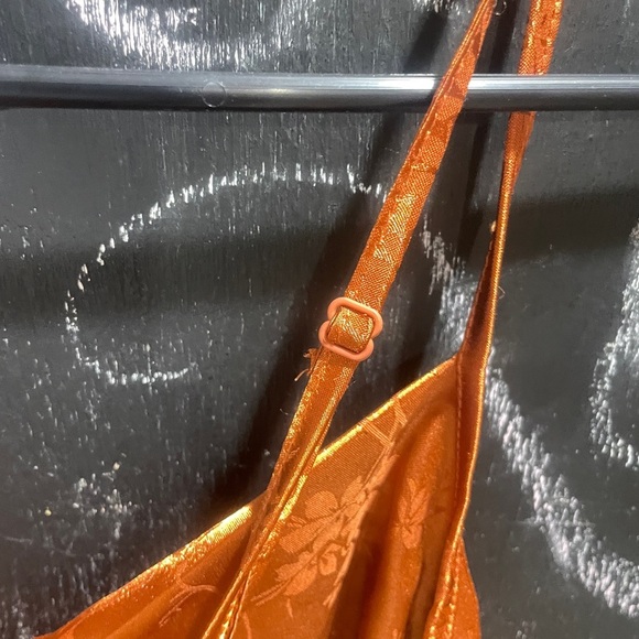 SHEIN Chic Satin Slip Dress in Rich Orange - Picture 4 of 5